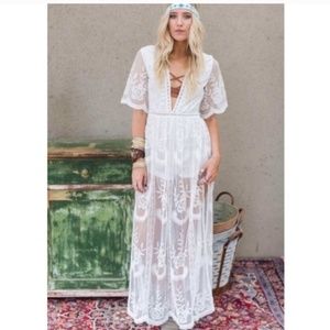 White Maxi Boho Dress